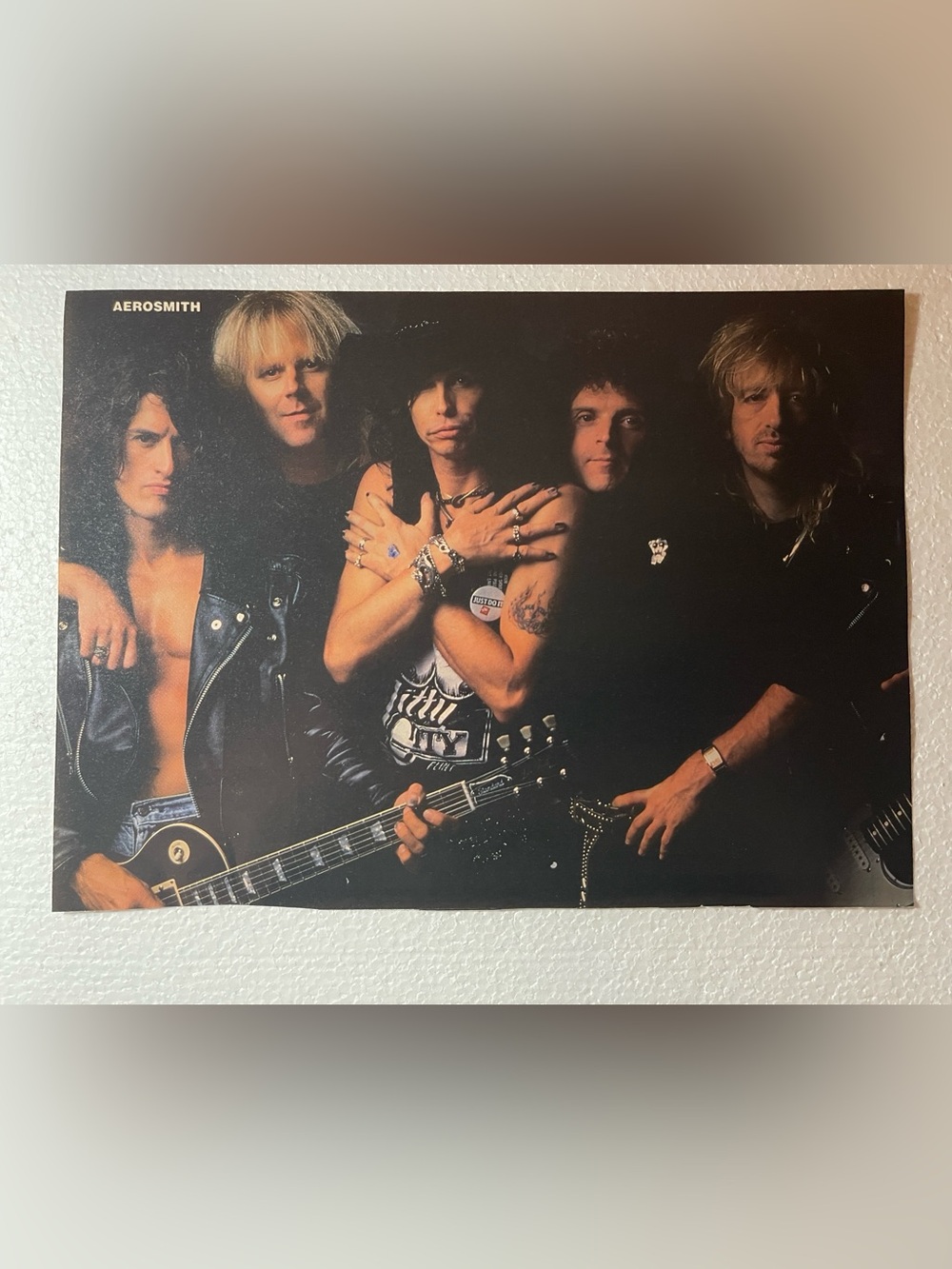 Aerosmith Band Pinup- Black & Brown Rock Image